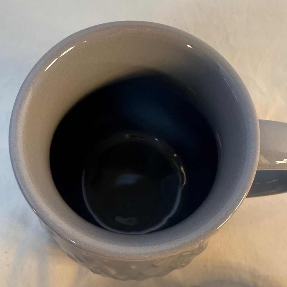 Temp-tations by Tara Blue Snow Globe Lid Coffee Mug 16oz Snowflake Tree Ceramic - Picture 6 of 10